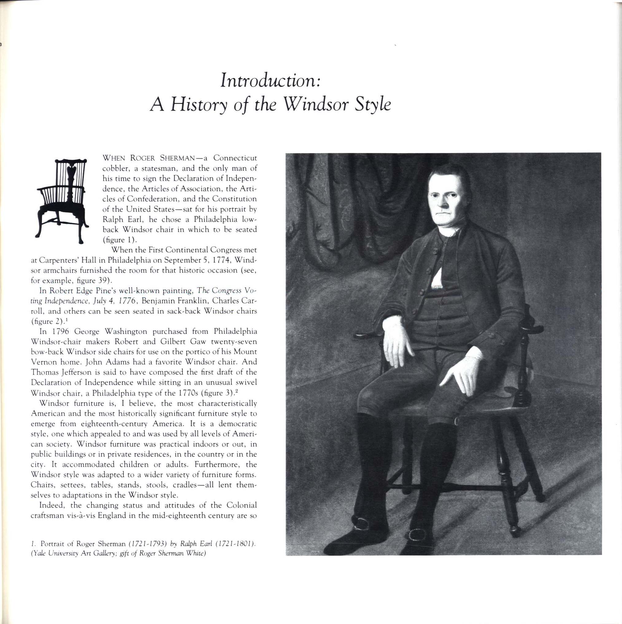 THE WINDSOR STYLE IN AMERICA: a pictorial study of the history and regional characteristics of the most popular furniture form of eighteenth-century America, 1730-1830. runn3241e